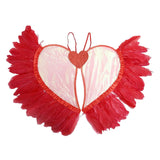 Maxbell Movable Angel Wings Photoshoot Party Prop for Adult Parades Halloween Red