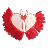 Maxbell Movable Angel Wings Photoshoot Party Prop for Adult Parades Halloween Red