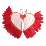 Maxbell Movable Angel Wings Photoshoot Party Prop for Adult Parades Halloween Red