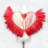 Maxbell Movable Angel Wings Photoshoot Party Prop for Adult Parades Halloween Red