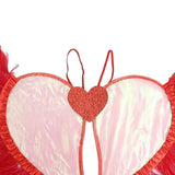Maxbell Movable Angel Wings Photoshoot Party Prop for Adult Parades Halloween Red