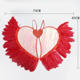 Maxbell Movable Angel Wings Photoshoot Party Prop for Adult Parades Halloween Red