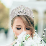 Maxbell Bridal Crown Headpieces Pageant Headpiece for festival Birthday White