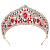 Maxbell Bridal Crown Headpieces Pageant Headpiece for festival Birthday Red