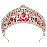 Maxbell Bridal Crown Headpieces Pageant Headpiece for festival Birthday Red