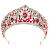 Maxbell Bridal Crown Headpieces Pageant Headpiece for festival Birthday Red