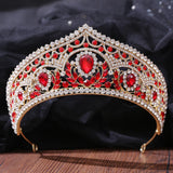 Maxbell Bridal Crown Headpieces Pageant Headpiece for festival Birthday Red