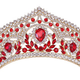 Maxbell Bridal Crown Headpieces Pageant Headpiece for festival Birthday Red