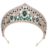 Maxbell Bridal Crown Headpieces Pageant Headpiece for festival Birthday Green