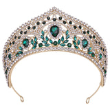 Maxbell Bridal Crown Headpieces Pageant Headpiece for festival Birthday Green