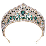 Maxbell Bridal Crown Headpieces Pageant Headpiece for festival Birthday Green