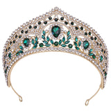 Maxbell Bridal Crown Headpieces Pageant Headpiece for festival Birthday Green