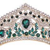 Maxbell Bridal Crown Headpieces Pageant Headpiece for festival Birthday Green