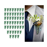 Maxbell 50 Pieces Corsage Breastpin DIY Triangle Lightweight for Dresses Blouse