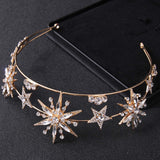Maxbell Wedding Bride Headpieces Dress up Fancy for Bridesmaid Photo Props Festival Aureate