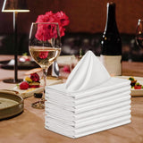 Maxbell 10x Weddings Party Napkins Portable Elegant for Events Banquets Weddings White