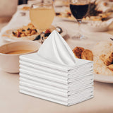 Maxbell 10x Weddings Party Napkins Portable Elegant for Events Banquets Weddings White