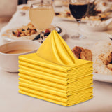 Maxbell 10x Weddings Party Napkins Portable Elegant for Events Banquets Weddings Yellow