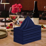 Maxbell 10x Weddings Party Napkins Portable Elegant for Events Banquets Weddings Dark Blue