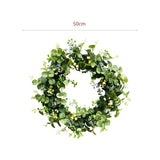 Maxbell Green Leaf Wreath Hanging Floral Romantic for Front Doors Shop Windows Style D