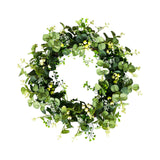 Maxbell Green Leaf Wreath Hanging Floral Romantic for Front Doors Shop Windows Style D