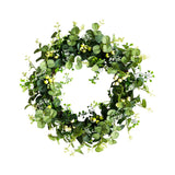 Maxbell Green Leaf Wreath Hanging Floral Romantic for Front Doors Shop Windows Style D