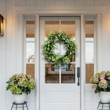 Maxbell Green Leaf Wreath Hanging Floral Romantic for Front Doors Shop Windows Style D