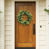 Maxbell Green Leaf Wreath Hanging Floral Romantic for Front Doors Shop Windows Style D