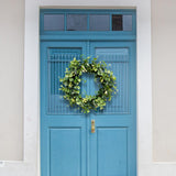 Maxbell Green Leaf Wreath Hanging Floral Romantic for Front Doors Shop Windows Style D