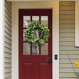 Maxbell Green Leaf Wreath Hanging Floral Romantic for Front Doors Shop Windows Style D