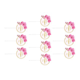 Maxbell 10Pcs Cake Toppers DIY Happy Mother's Day Cake Topper for Pastries Ornaments Round