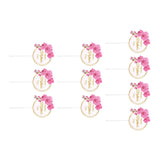 Maxbell 10Pcs Cake Toppers DIY Happy Mother's Day Cake Topper for Pastries Ornaments Round