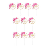 Maxbell 10Pcs Cake Toppers DIY Happy Mother's Day Cake Topper for Pastries Ornaments Round