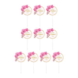 Maxbell 10Pcs Cake Toppers DIY Happy Mother's Day Cake Topper for Pastries Ornaments Round