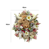 Maxbell Highland Cattle Spring Wreath Front Door Wreath 40cm Accessories Handcrafted