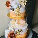 Maxbell Cake Box Shape Display Stand Floating Cake Stand for Birthday Party Supplies 20cmx10cm