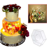 Maxbell Cake Box Shape Display Stand Floating Cake Stand for Birthday Party Supplies 20cmx10cm