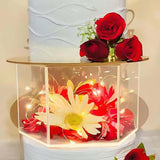 Maxbell Cake Box Shape Display Stand Floating Cake Stand for Birthday Party Supplies 20cmx10cm