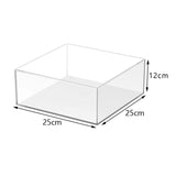 Maxbell Cake Display Stand Square Acrylic Cake Stand for Party Favors Gifts Birthday 25cmx25cmx12cm