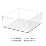 Maxbell Cake Display Stand Square Acrylic Cake Stand for Party Favors Gifts Birthday 25cmx25cmx12cm