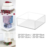 Maxbell Cake Display Stand Square Acrylic Cake Stand for Party Favors Gifts Birthday 25cmx25cmx12cm