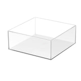 Maxbell Cake Display Stand Square Acrylic Cake Stand for Party Favors Gifts Birthday 25cmx25cmx12cm