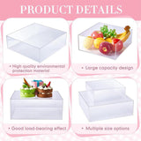 Maxbell Cake Display Stand Square Acrylic Cake Stand for Party Favors Gifts Birthday 35cmx35cmx12cm