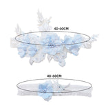 Maxbell 2 Pieces Wedding Bride Lace Garter soft Garter for Banquet Dance Dating blue