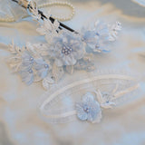 Maxbell 2 Pieces Wedding Bride Lace Garter soft Garter for Banquet Dance Dating blue