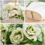 Maxbell Artificial Flower Basket Wall Hanging Flower Basket for Home Wedding Desktop Green and Pink