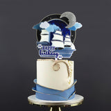 Maxbell Sailing Themed Birthday Cake Topper Cupcake Toppers for Party Favors Wedding