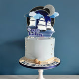 Maxbell Sailing Themed Birthday Cake Topper Cupcake Toppers for Party Favors Wedding