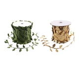 Maxbell 65.6ft Artificial Leaves Silk Greenery Fake Leaves for Backdrop Party Garden Green