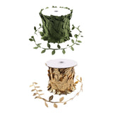 Maxbell 65.6ft Artificial Leaves Silk Greenery Fake Leaves for Backdrop Party Garden Green